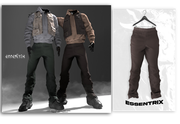 -ESSENTRIX-. LAX Pants (Brown)