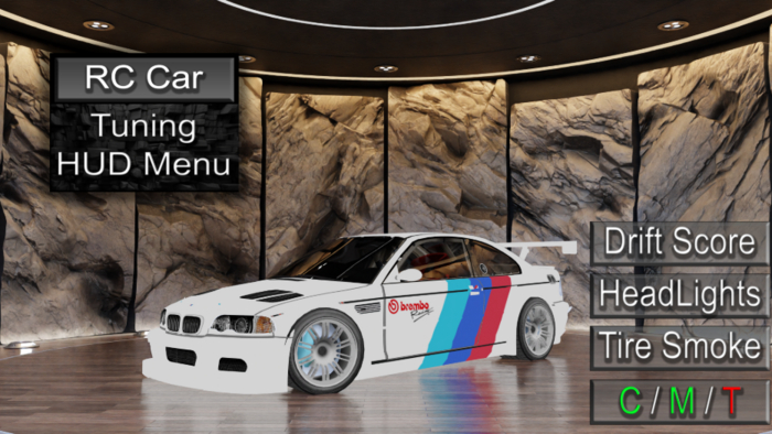 -ID- [RC] White/Blue Drift Car