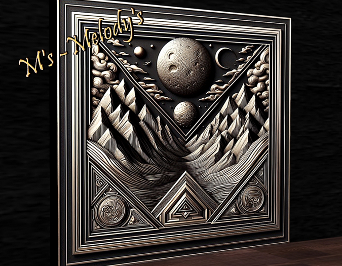 M's-WallDecoration-Bas-relief- "Moon Hills"