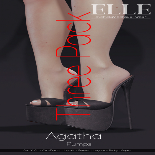 [ELLE] Agatha Pumps - Three Pack