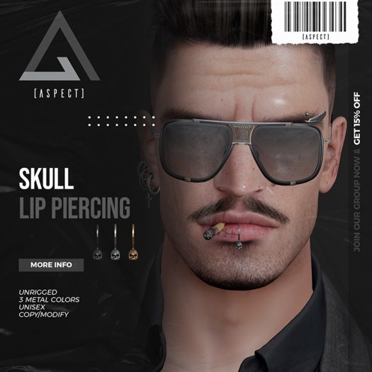 [ Aspect ] Skull Lip Piercing
