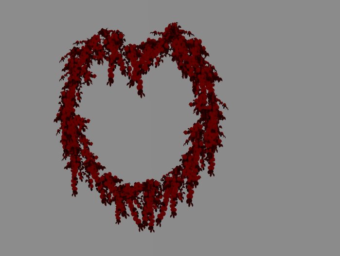 red heart flowers