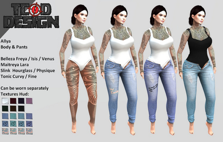 Second Life Marketplace - Body & Pants ~ Allya [Textures Hud]...