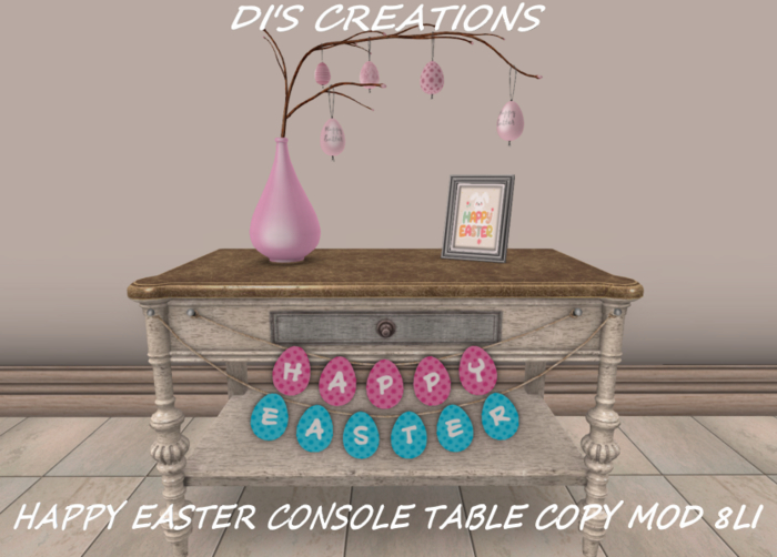 HAPPY EASTER CONSOLE TABLE