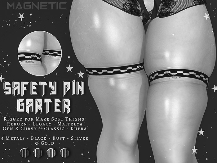Magnetic - Safety Pin Garter DEMO