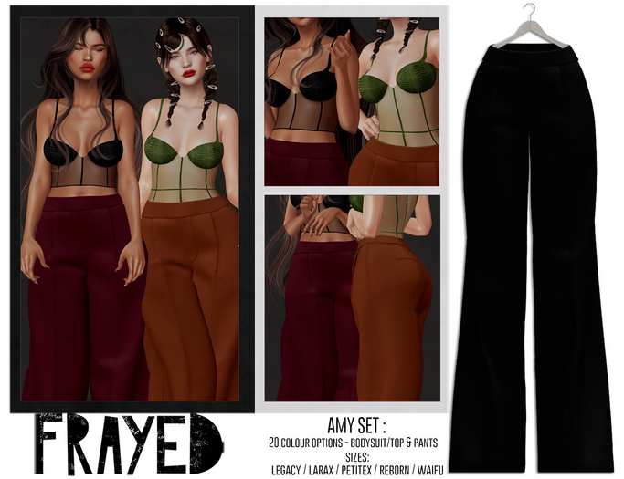 Frayed - Amy Pants - Black