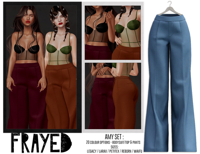 Frayed - Amy Pants - Blue