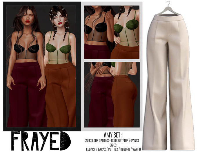 Frayed - Amy Pants - Cream