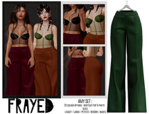 Frayed - Amy Pants - Green