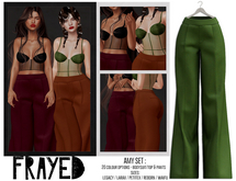 Frayed - Amy Pants - Olive