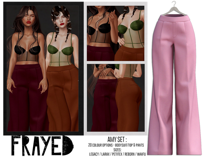 Frayed - Amy Pants - Pink