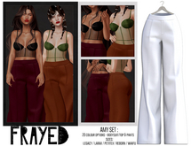 Frayed - Amy Pants - White