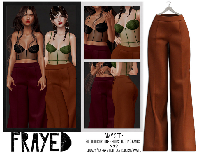 Frayed - Amy Pants - Rust