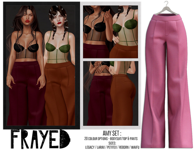 Frayed - Amy Pants - Rose