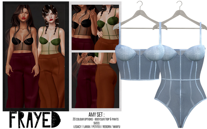 Frayed - Amy Body/Top - Blue