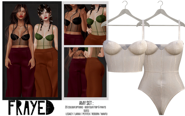 Frayed - Amy Body/Top - Cream