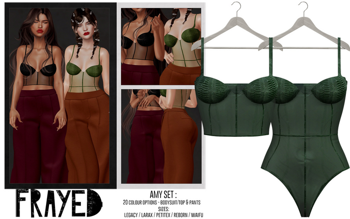 Frayed - Amy Body/Top - Green
