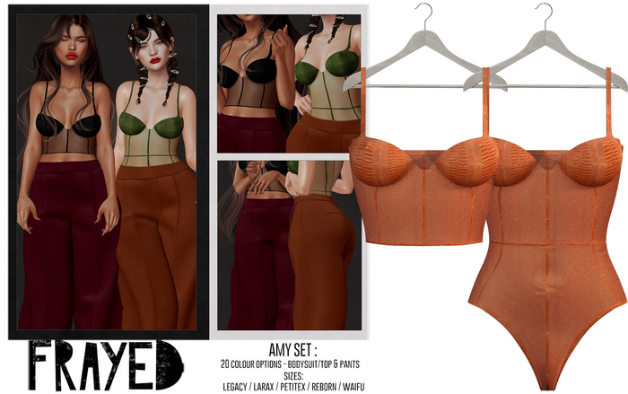 Frayed - Amy Body/Top - Orange