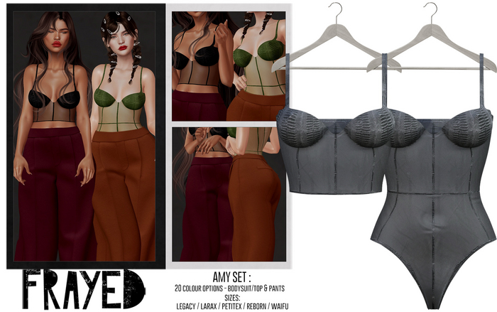 Frayed - Amy Body/Top - Grey