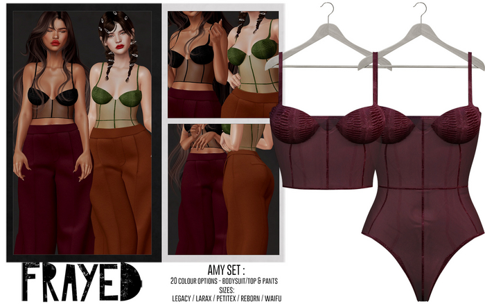 Frayed - Amy Body/Top - Wine