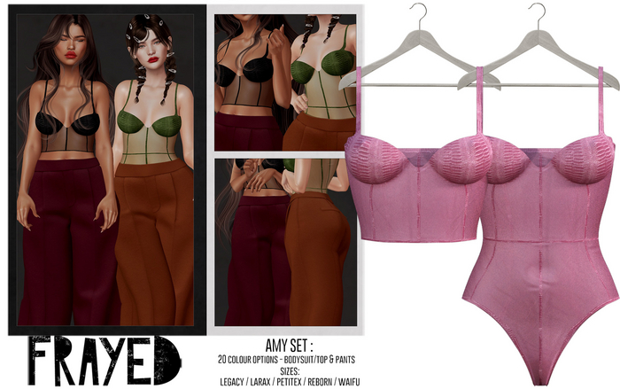 Frayed - Amy Body/Top - Rose