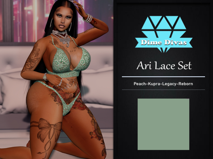 {Dime Divas} Ari Lace Set Mint