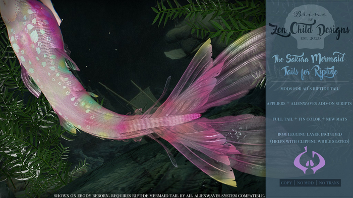 Brine - The Sakura FATPACK Mermaid Tail for Riptide