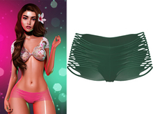 Cherry Ripped Shorts 2.0 [Emerald] - Maitreya Lara • LaraX • Legacy • Reborn