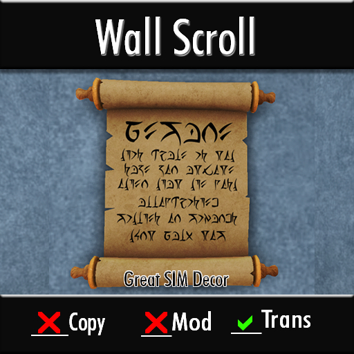 Fantasy Wall Scroll Perfect Medieval Decoration