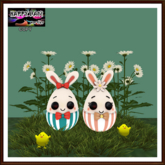 Easter - Bunny Eggs and Chicks at the Daisy Patch