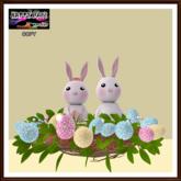 Easter - Bunny Doll Couple in the Nest Centerpiece