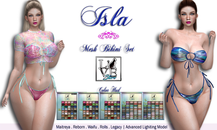 =LCS= Isla Mesh Bikini Set w/ Color HUD