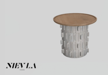 NIEVLA - Boho Tetris Side Table White