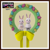 Easter - Bunny Doll Couple Wreath