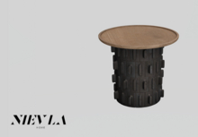 NIEVLA - Boho Tetris Side Table Black