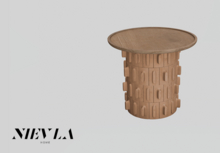 NIEVLA - Boho Tetris Side Table Ladrillo