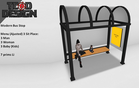 Second Life Marketplace - Modern Bus Stop [ADD ME]...