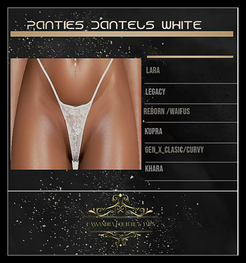 PANTIES DANTELS  WHITE