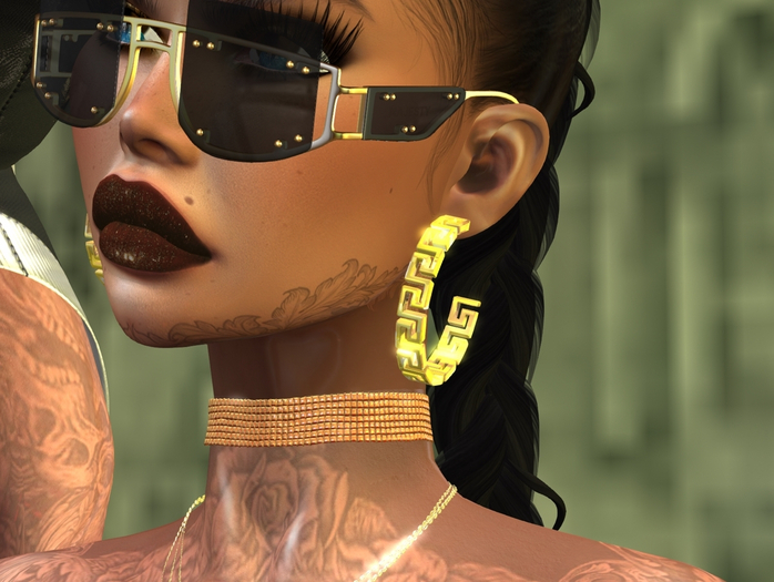 .:VENUS:.  VERSACHE GOLD EARRINGS non rigged (ADD me)