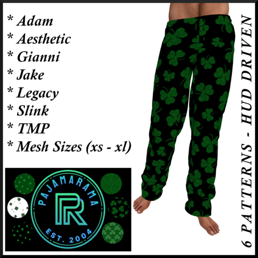 PAJAMARAMA - SHAMROCKS -  JAMMIES - BAG ((M))