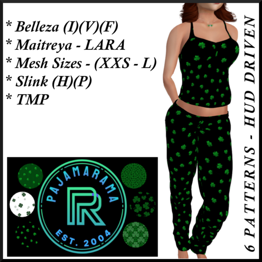PAJAMARAMA - SHAMROCKS -  JAMMIES - BAG