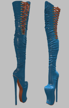 Second Life Marketplace - Leather Boots long with Laces and Rivets 19x ...