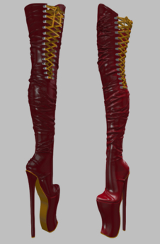 Second Life Marketplace - Leather Boots long with Laces and Rivets 19x ...