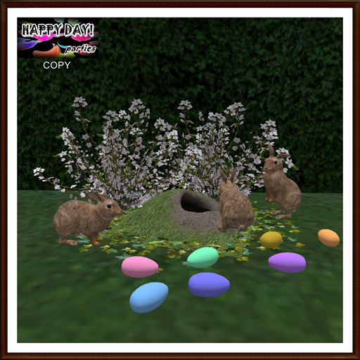 Easter - Scene with Rabbits and Burrow
