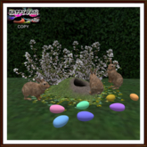 Easter - Scene with Rabbits and Burrow