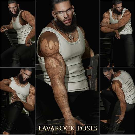 .:LAVAROCK POSES:.Male Bento Pose Set-41