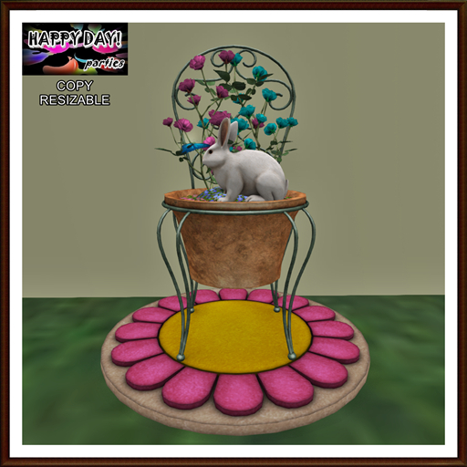 Easter - Resizeable Easter Mini Chair Planter - Pink