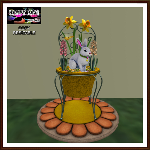Easter - Resizeable Easter Mini Chair Planter - Orange
