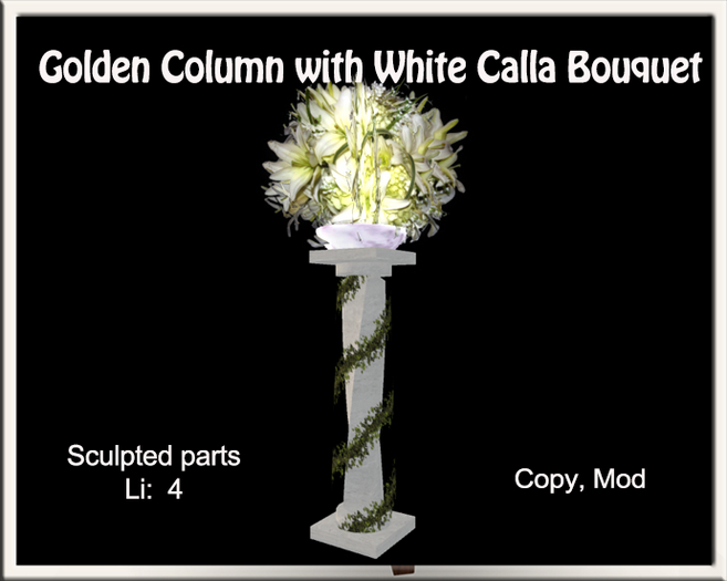 *DISCOUNT* Decor Marble Column White Lillies