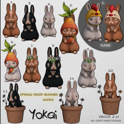 2.YOKAI - Spring Mood Bunnies - Cute Bunny [ginger]